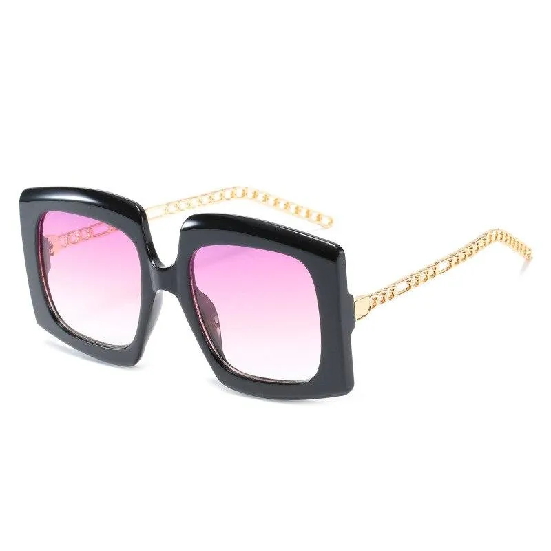 Oversized Sunglasses Women Men Fashion Metal Frame Sun Glasses Classic Vintage Ladies Eyewear Shades Unisex UV400