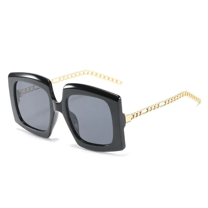 Oversized Sunglasses Women Men Fashion Metal Frame Sun Glasses Classic Vintage Ladies Eyewear Shades Unisex UV400