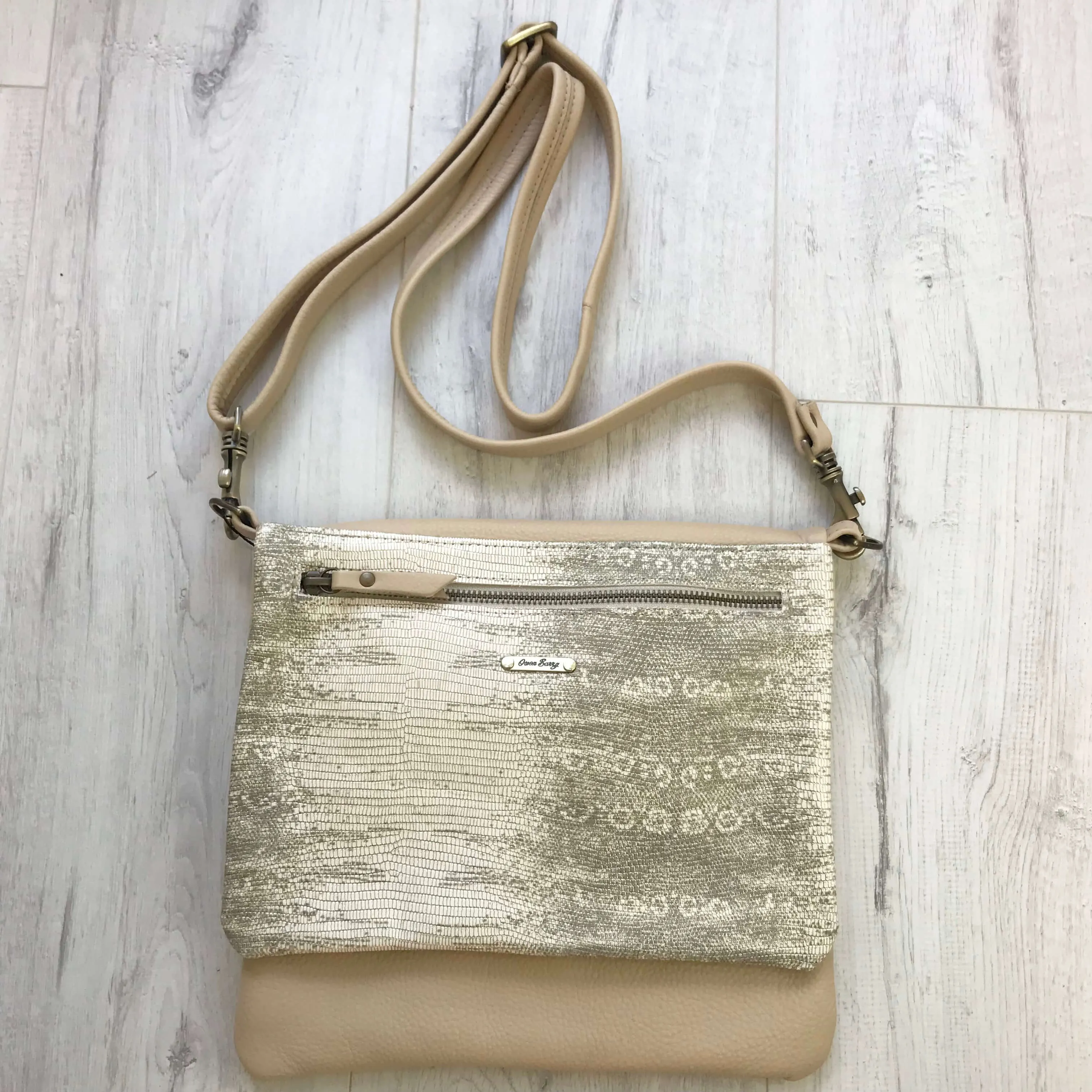 Owen Barry Cole Leather Bag - Palladium Pebbles