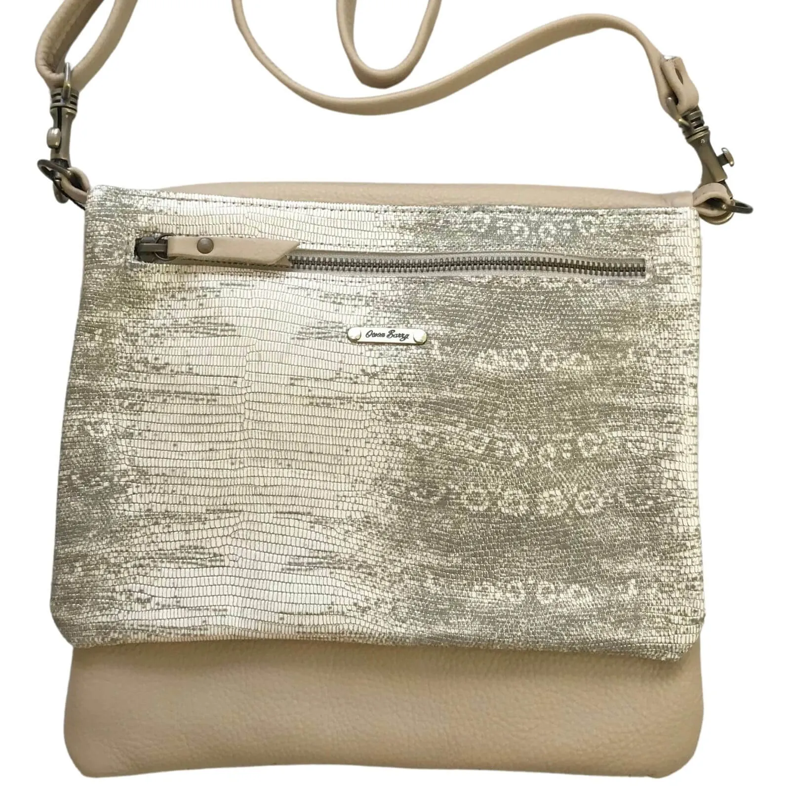 Owen Barry Cole Leather Bag - Palladium Pebbles