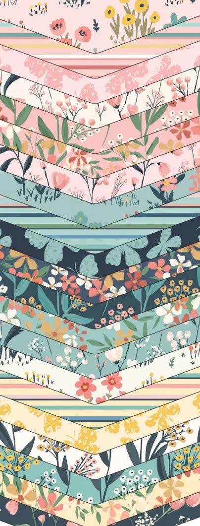 Painted Blossoms PB24678 10" Squares