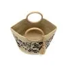 Painted Tropical Floral Jute Tote