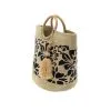 Painted Tropical Floral Jute Tote
