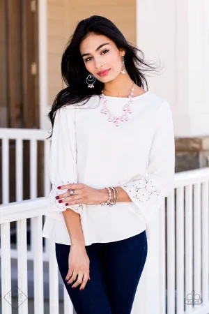 Paparazzi - Fashion Fix - Pink Pearl Necklace Set