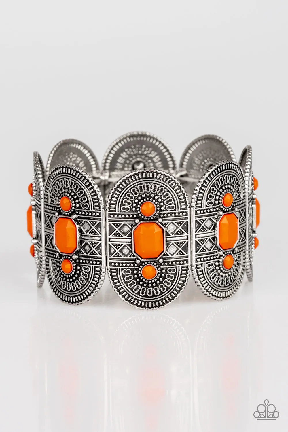 Paparazzi - Turn Up The TROPICAL Heat - Orange Bracelet