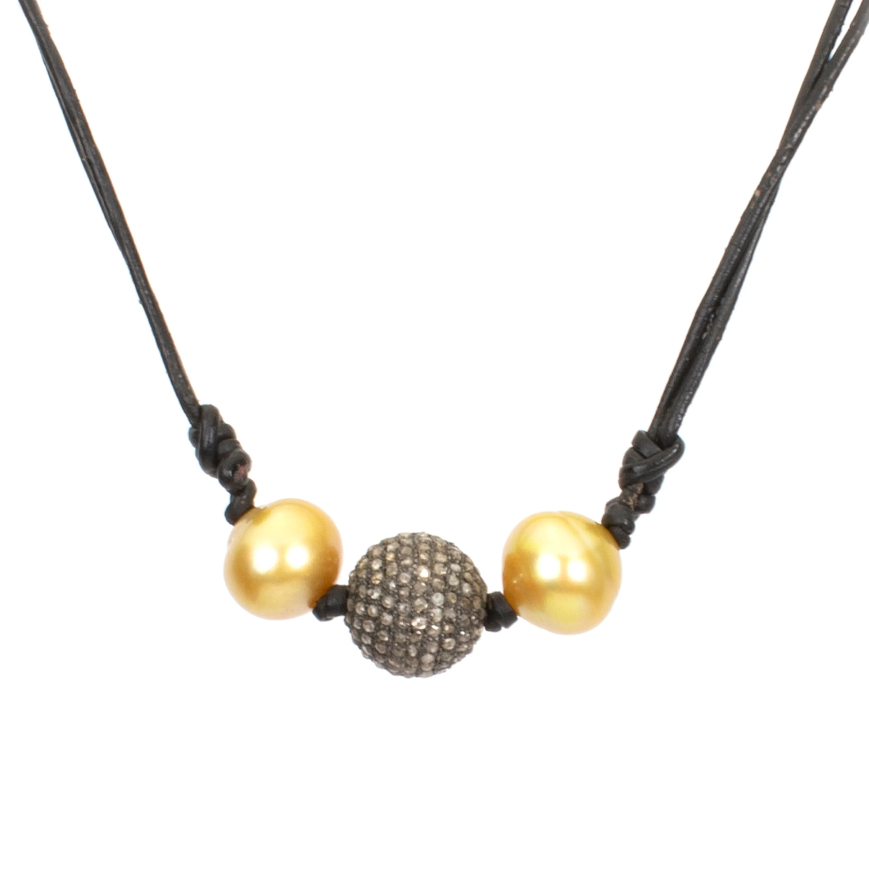 Pearl Leather Necklace
