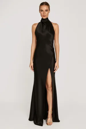 Penelope Satin Gown in Black by Sau Lee - RENTAL
