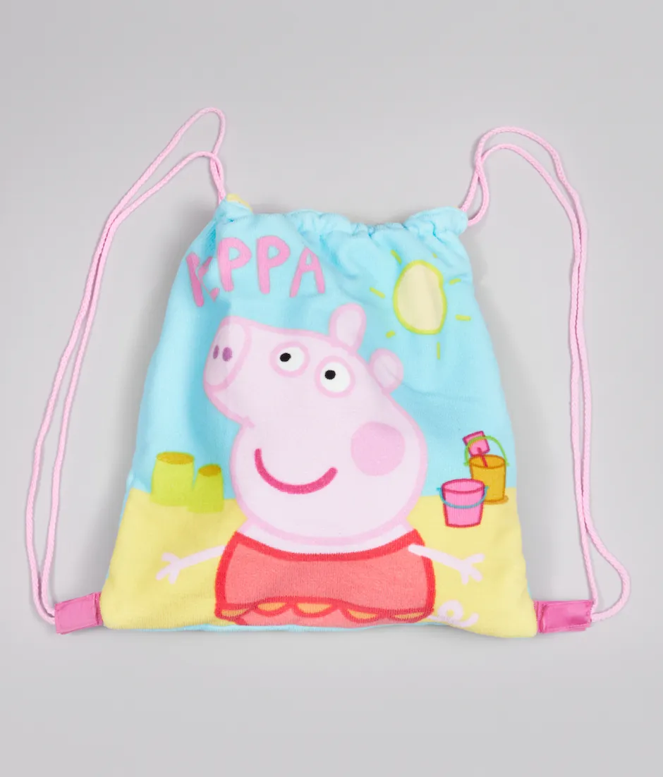 Peppa Pig Drawstring Beach Towel Bag