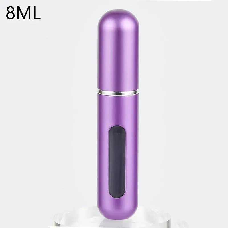 Perfume Atomizer 8&5ml Portable Perfume Mini Container For Travel Mini Aluminum Spray Refillable Bottle