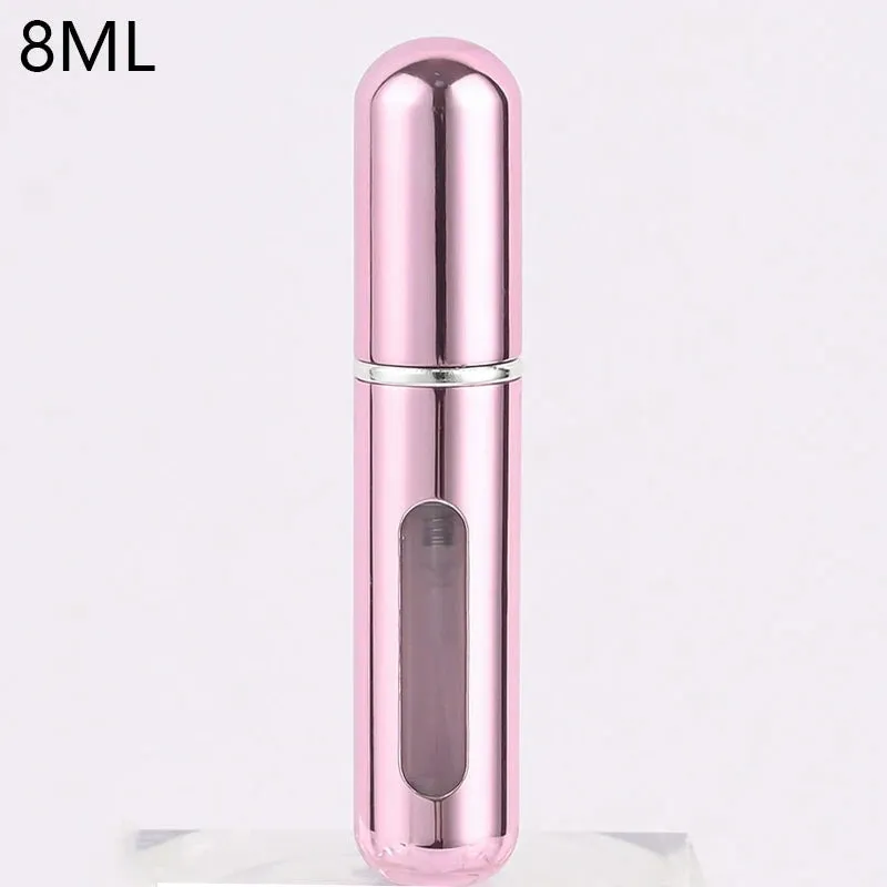Perfume Atomizer 8&5ml Portable Perfume Mini Container For Travel Mini Aluminum Spray Refillable Bottle