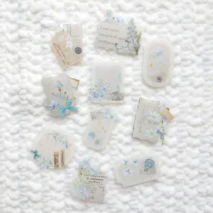 PET Floral Journal Stickers