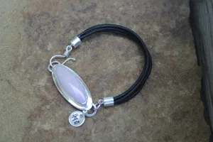 Phosphosiderite Leather Strand Bracelet