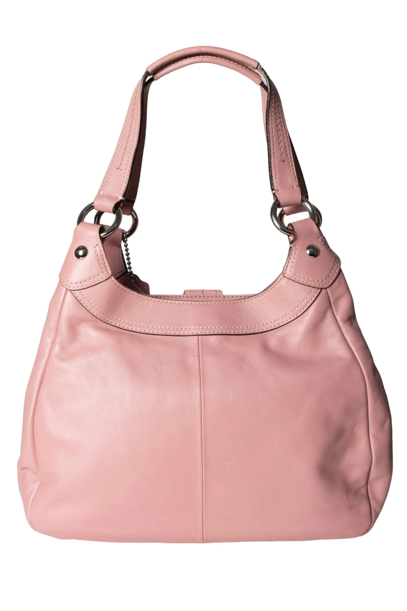 Pink Leather Hobo Bag