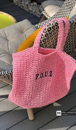 Pink Personalized Large Tote Bag