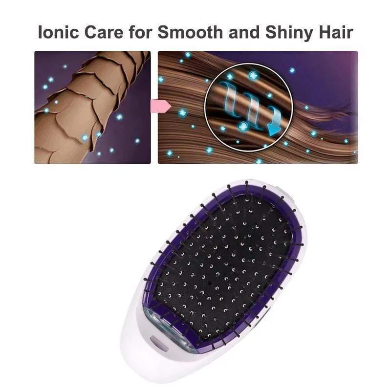 Portable Electric Ionic Hairbrush Negative ion Hair Straightener