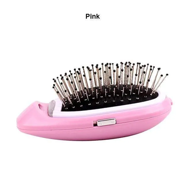 Portable Electric Ionic Hairbrush Negative ion Hair Straightener