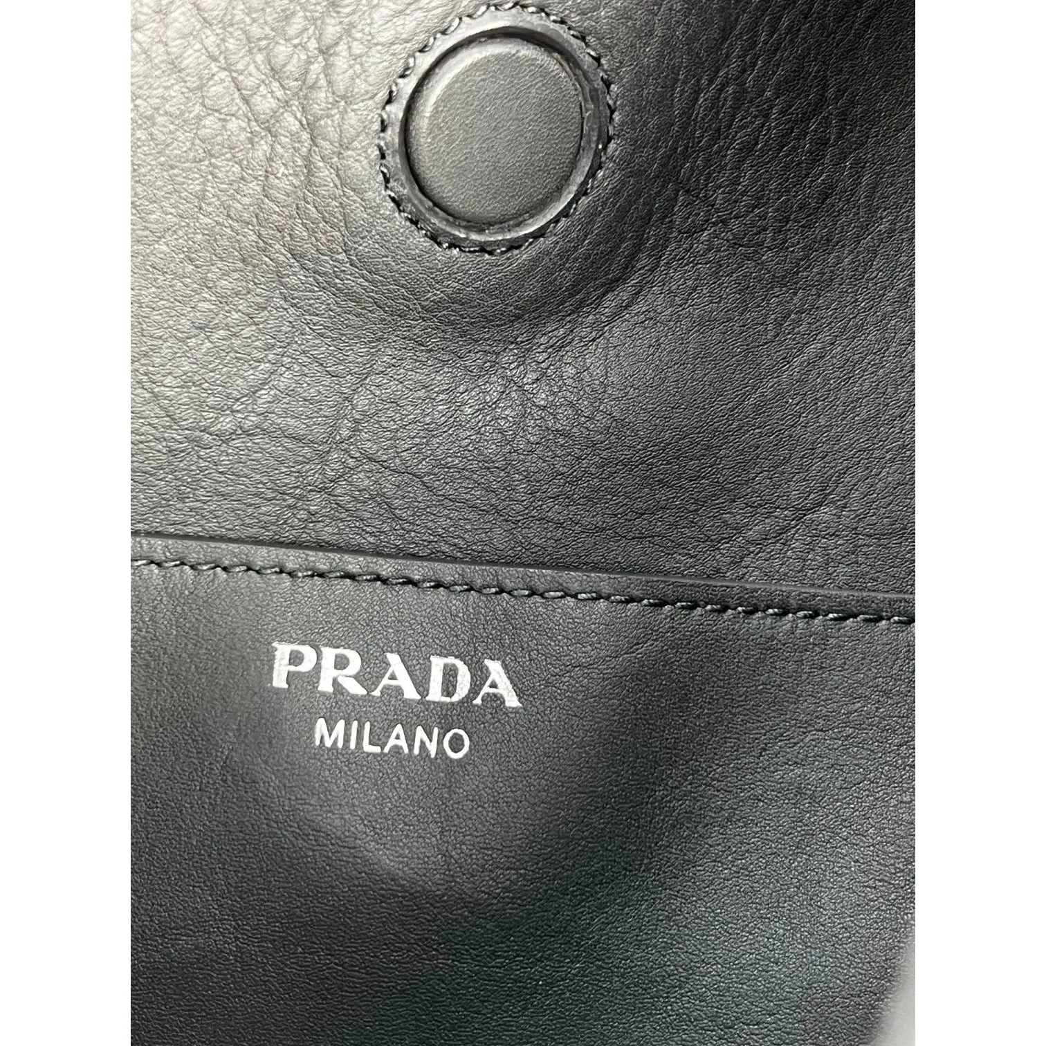 Prada Vitello Daino grey Hobo Bag