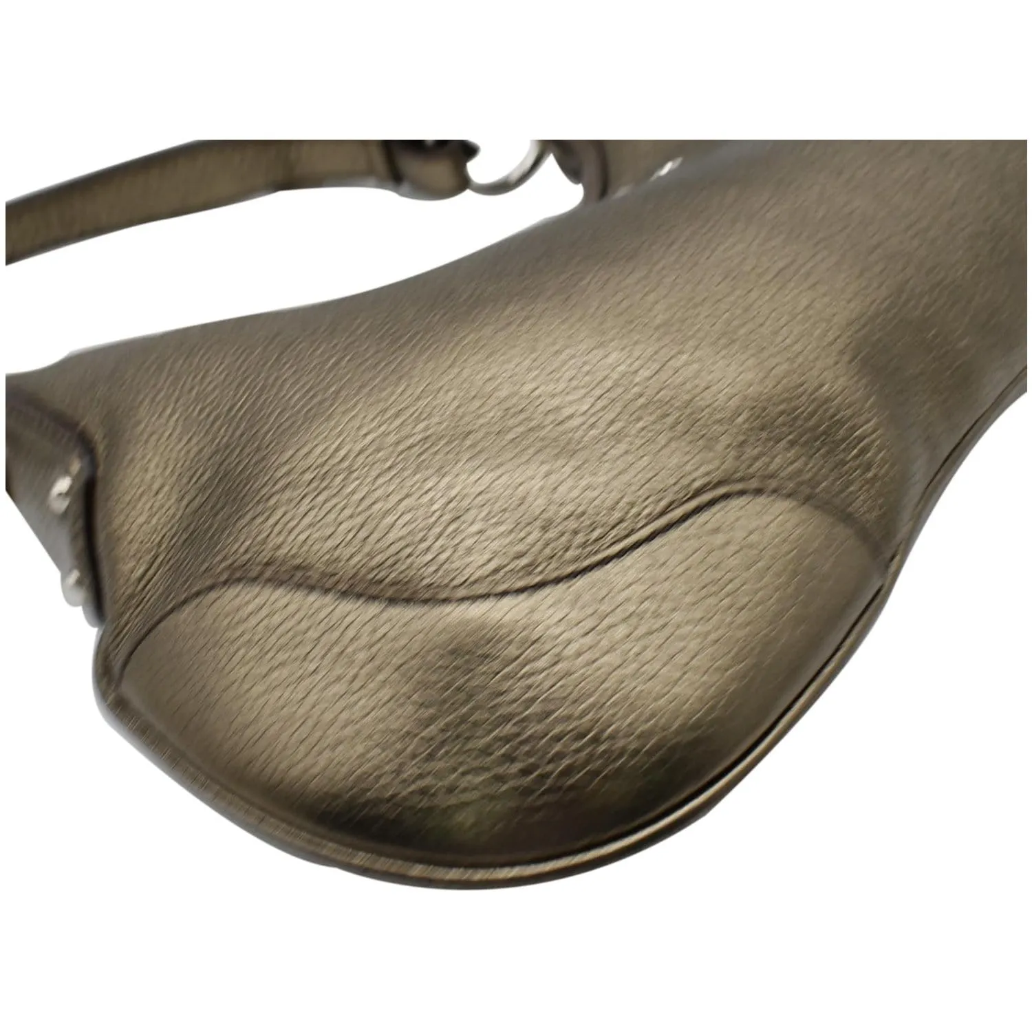 PRADA Vitello Daino Leather Hobo Bag Metallic Gold - 10% OFF