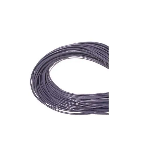 Premium Greek Round Natural Leather Cord - Purple [EOL]
