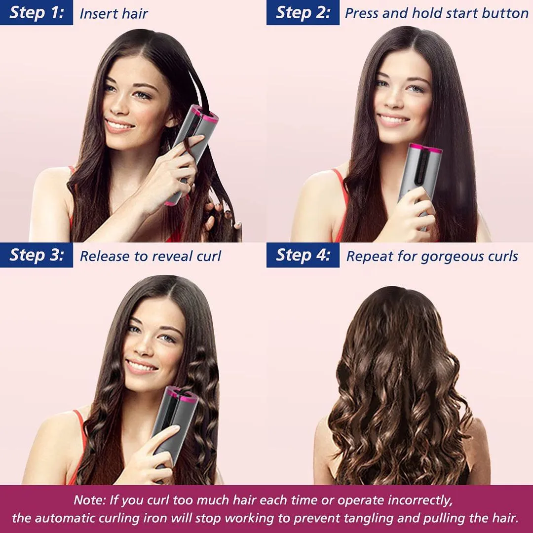 Pritech Automatic Hair Curler Cordless Curling Iron
