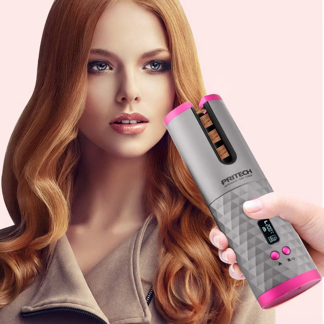 Pritech Automatic Hair Curler Cordless Curling Iron