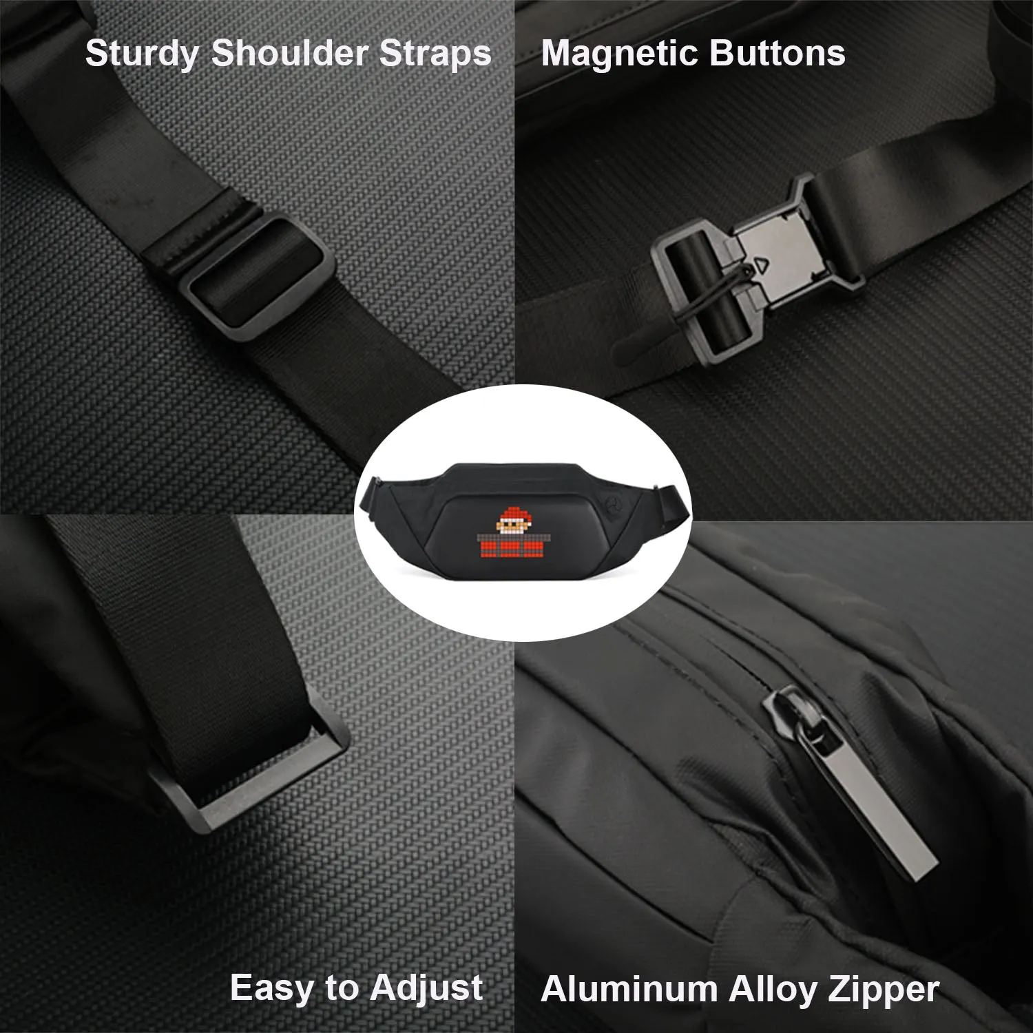 Programmable DIY LED Glowing Fanny pack FP-01