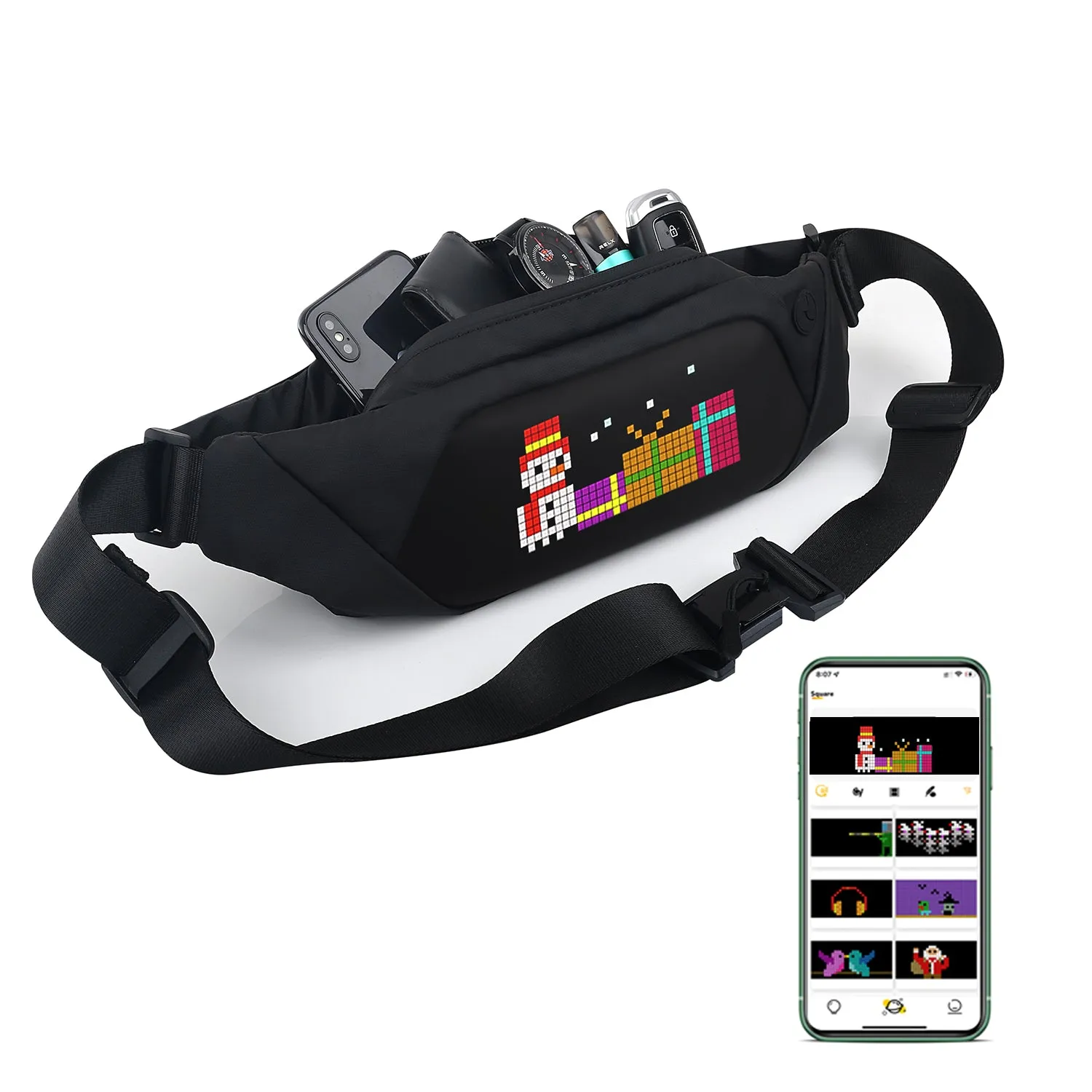 Programmable DIY LED Glowing Fanny pack FP-01