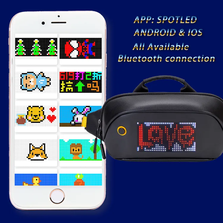 Programmable DIY LED Glowing Fanny pack FP-02