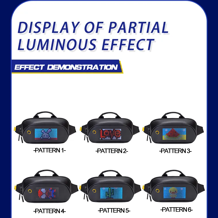 Programmable DIY LED Glowing Fanny pack FP-02