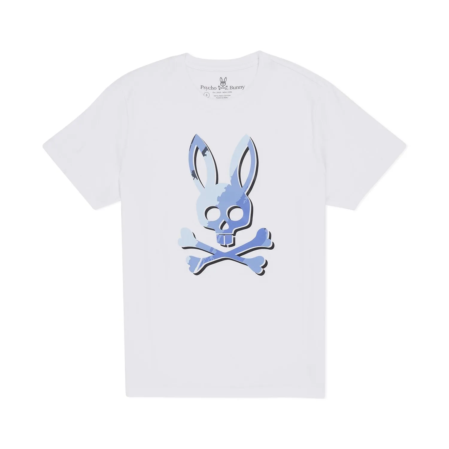 Psycho Bunny Mens Fashion Graphic Tee - White