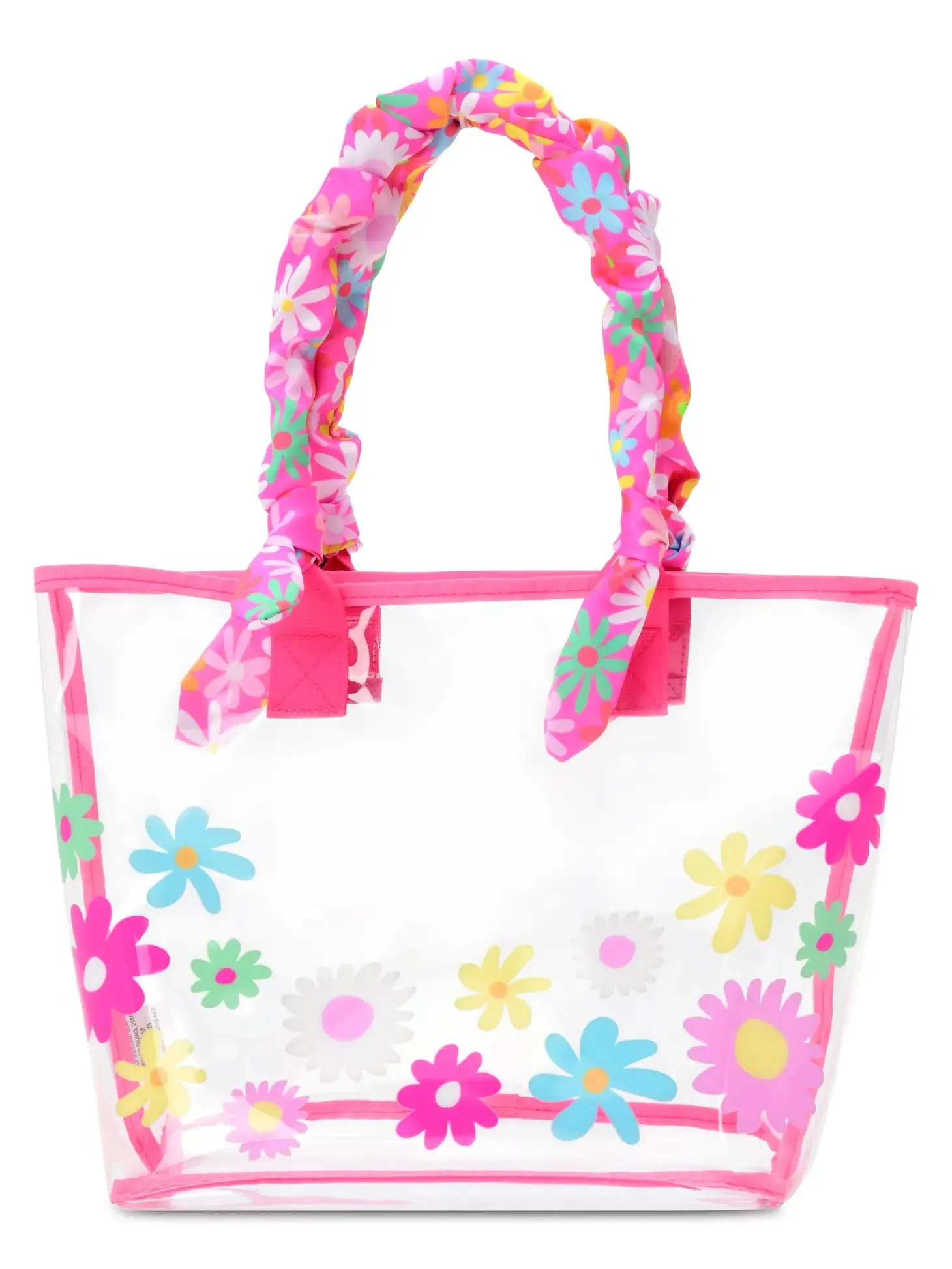 Puffy Flowers Clear Tote 2-PIECE Set