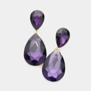 Purple Teardrop Earrings | 326604