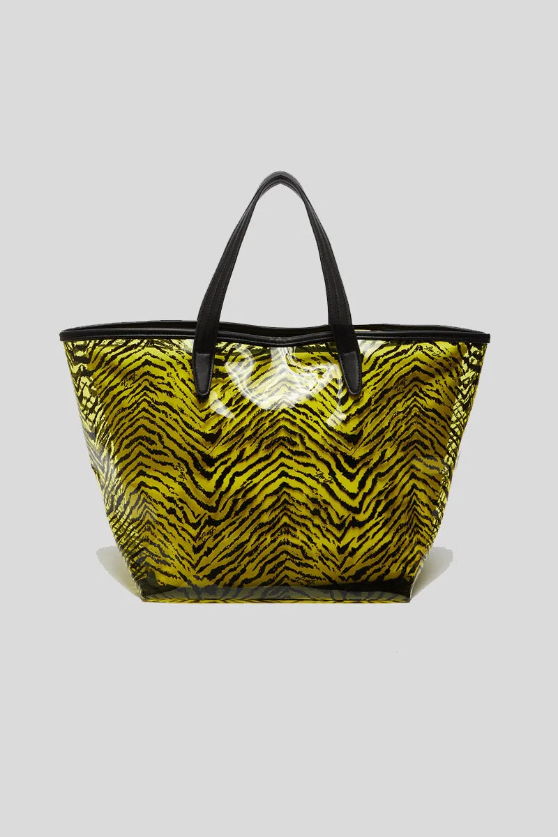 PVC Printed Tote Bag - Summer Zebra