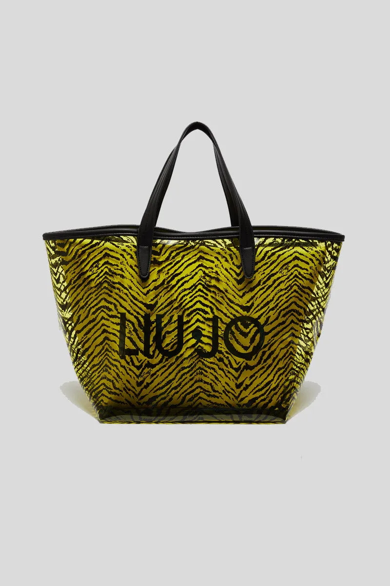 PVC Printed Tote Bag - Summer Zebra