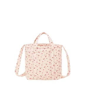 Quilted Tote Bag || Cherries