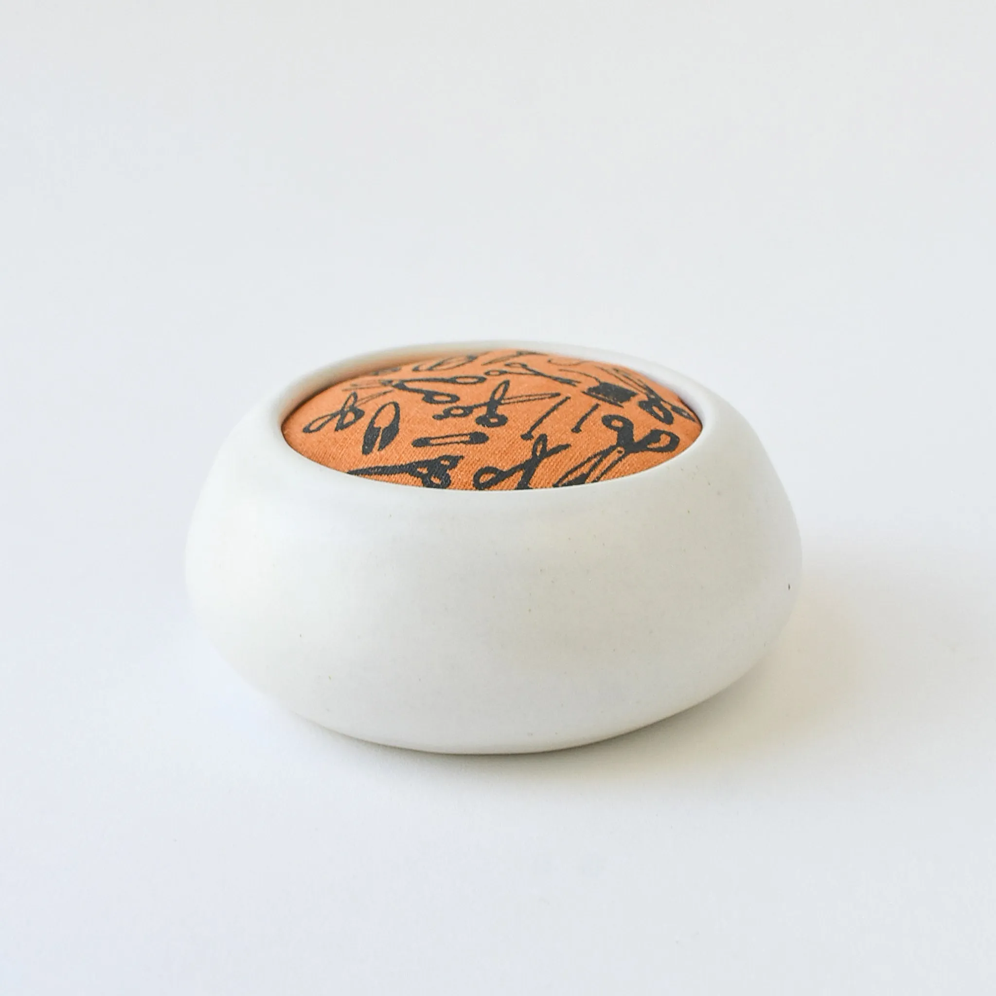 Quintessential Pin Cushion, Terracotta scissors