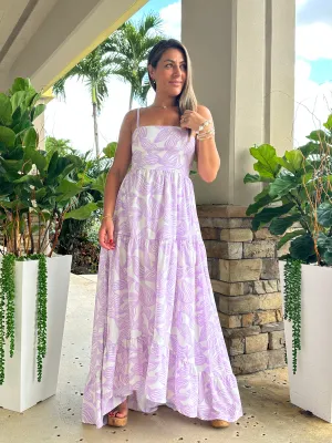 "Mar De Lua" Printed Sleeveless Dress