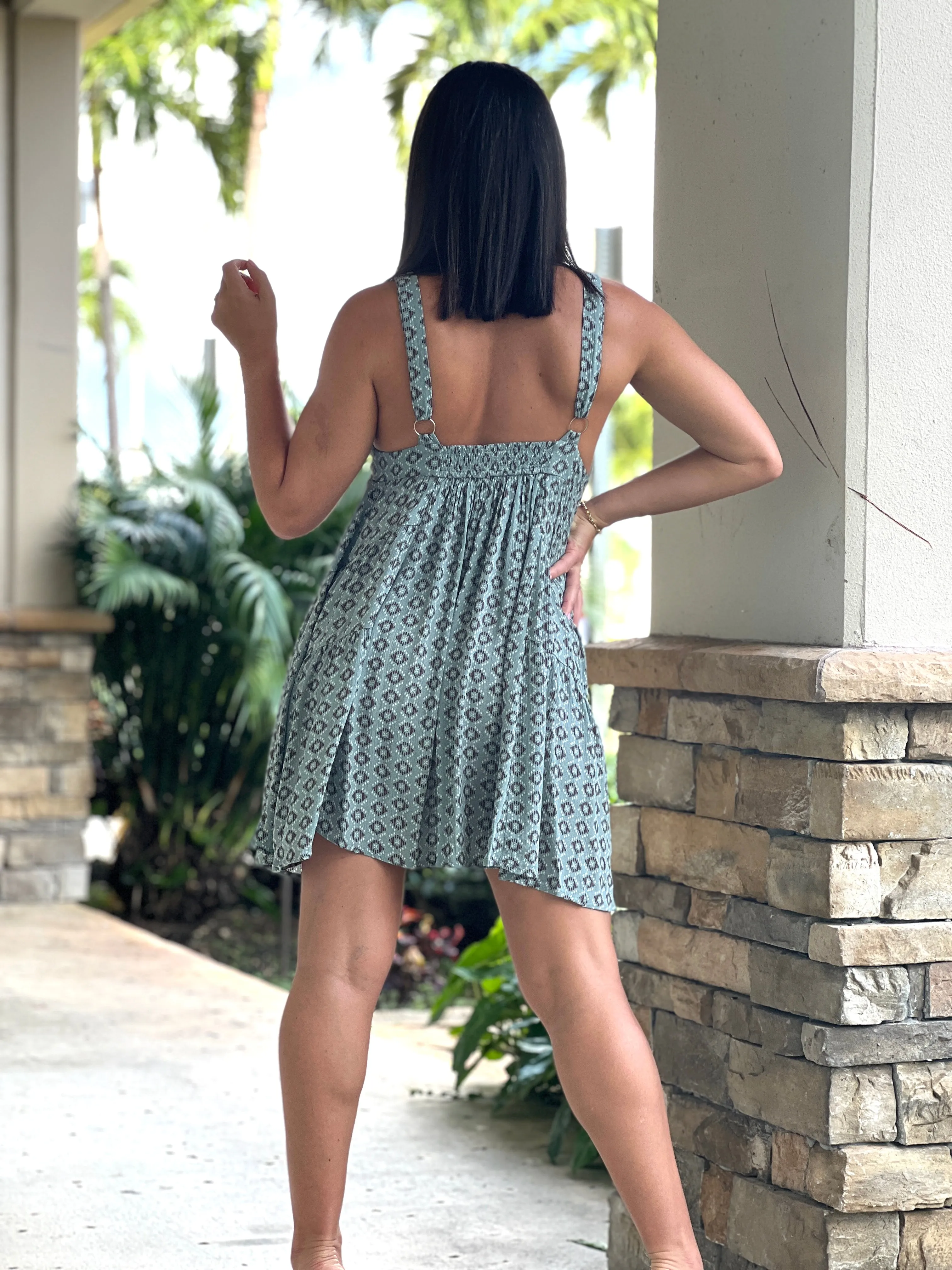 "Nydi" Sleeveless V Neck Mini Dress