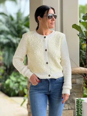 "Olive"  Sequins Sweater Cardigan