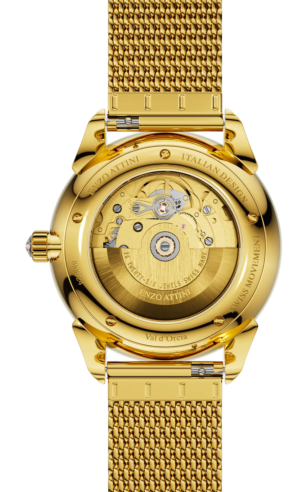 "Val d'Orcia "Automatic - Mesh Strap  / Swiss Movement