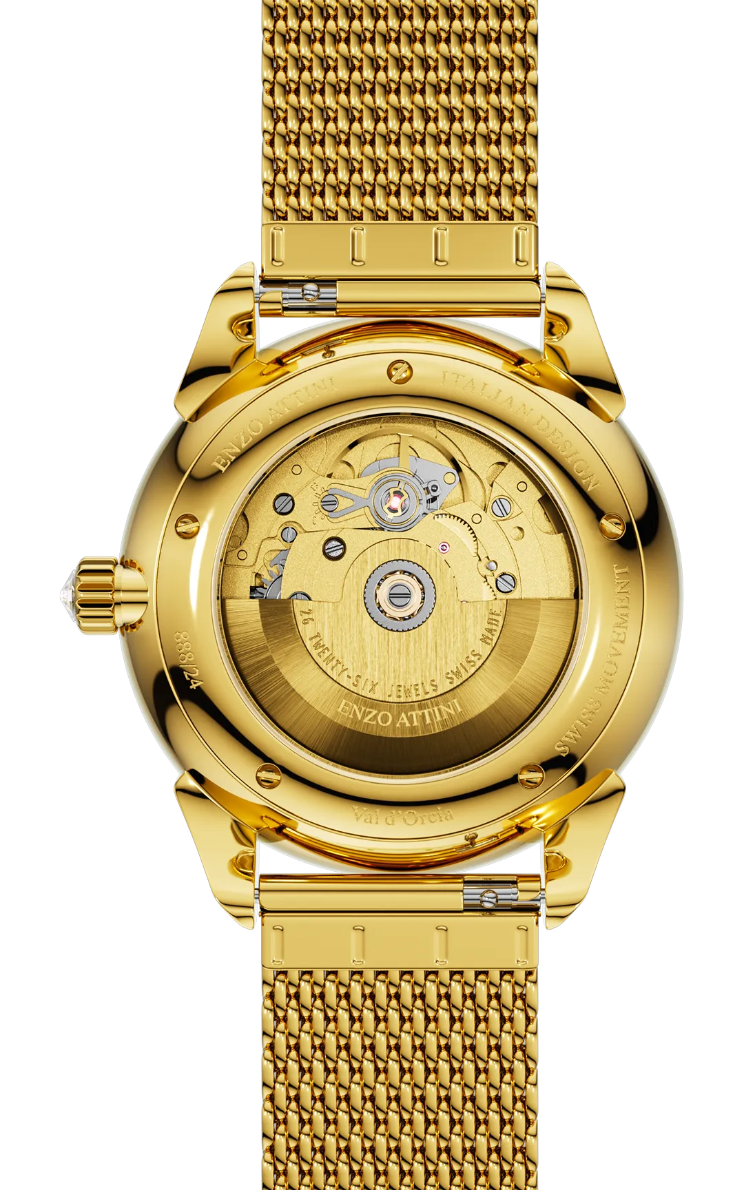 "Val d'Orcia "Automatic - Mesh Strap / Swiss Movement.