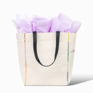 Rainbow Canvas Tote Bag