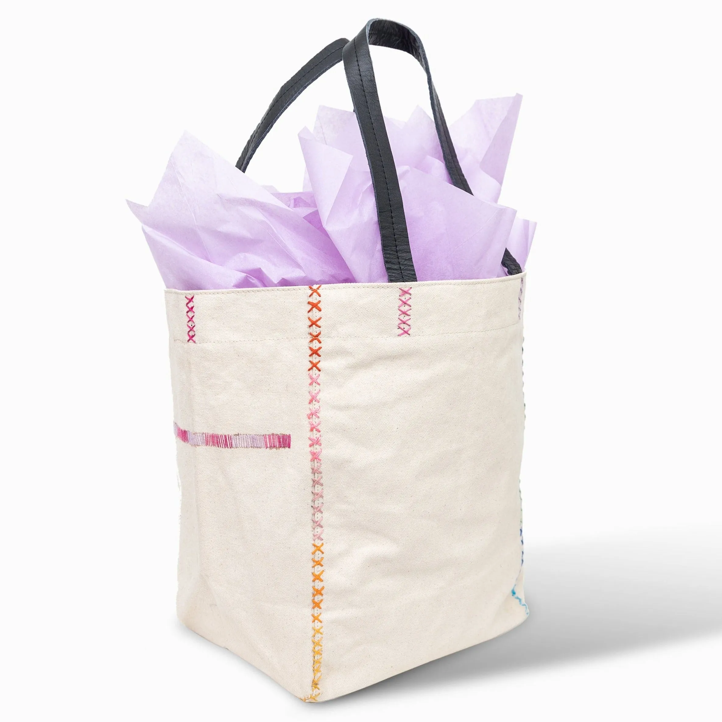 Rainbow Canvas Tote Bag