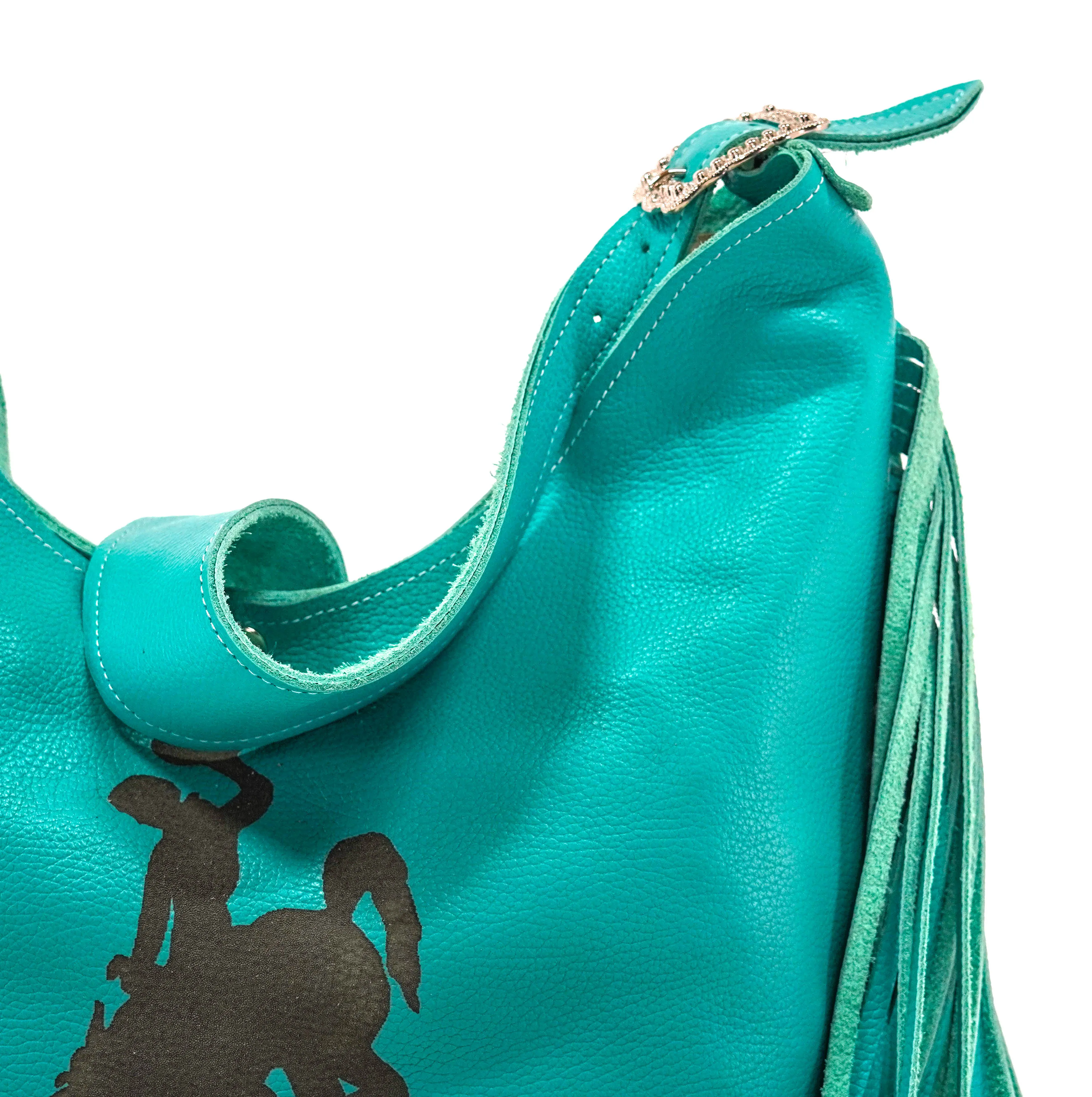 Reba - All Embossed w/ Turq. Leather