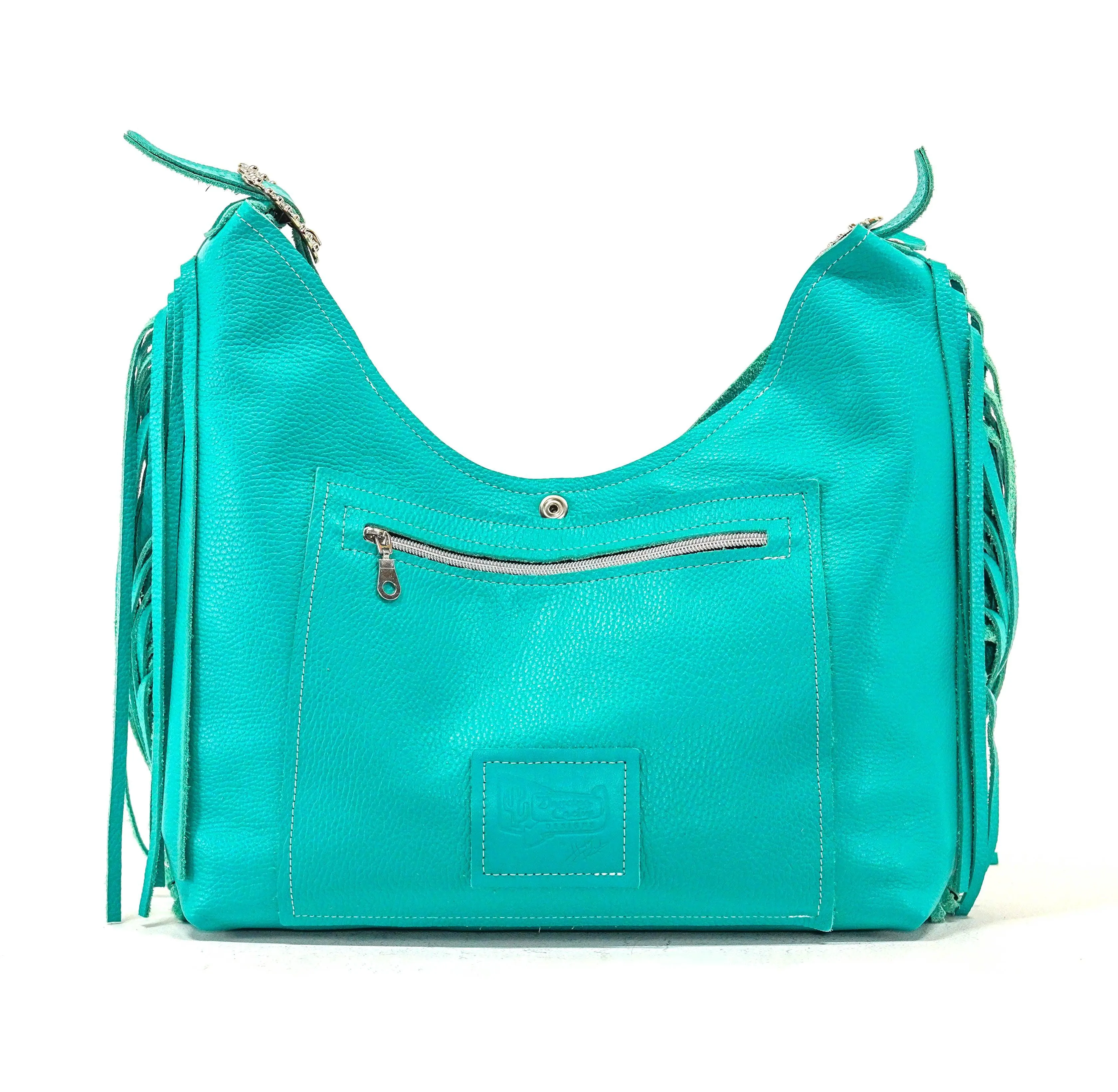 Reba - All Embossed w/ Turq. Leather