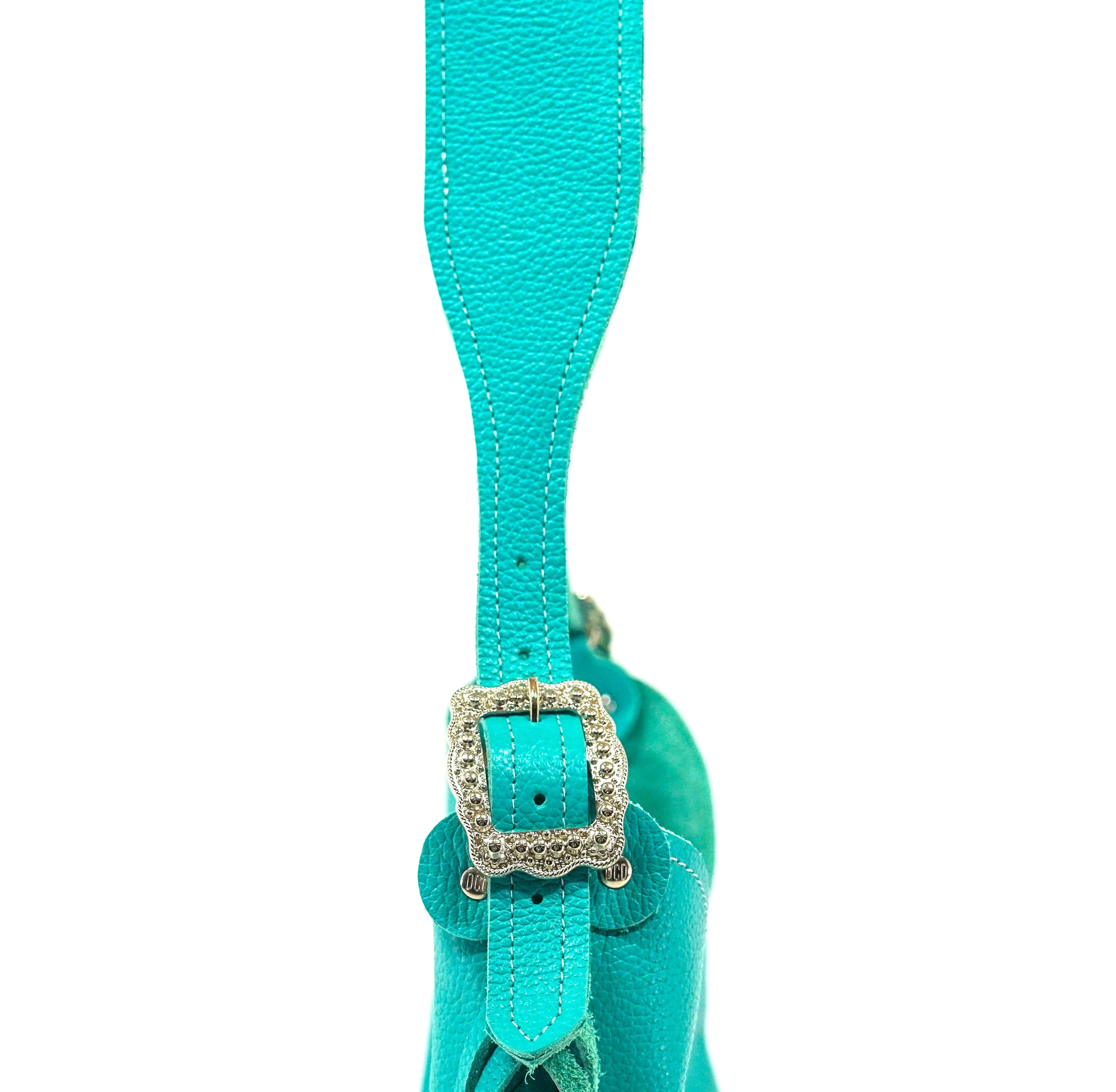 Reba - All Embossed w/ Turq. Leather