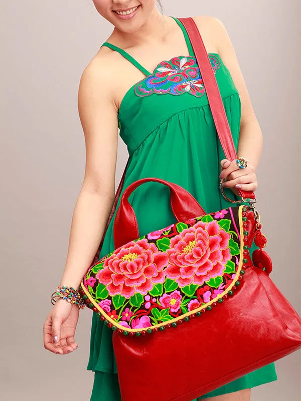 red twinflower satchel