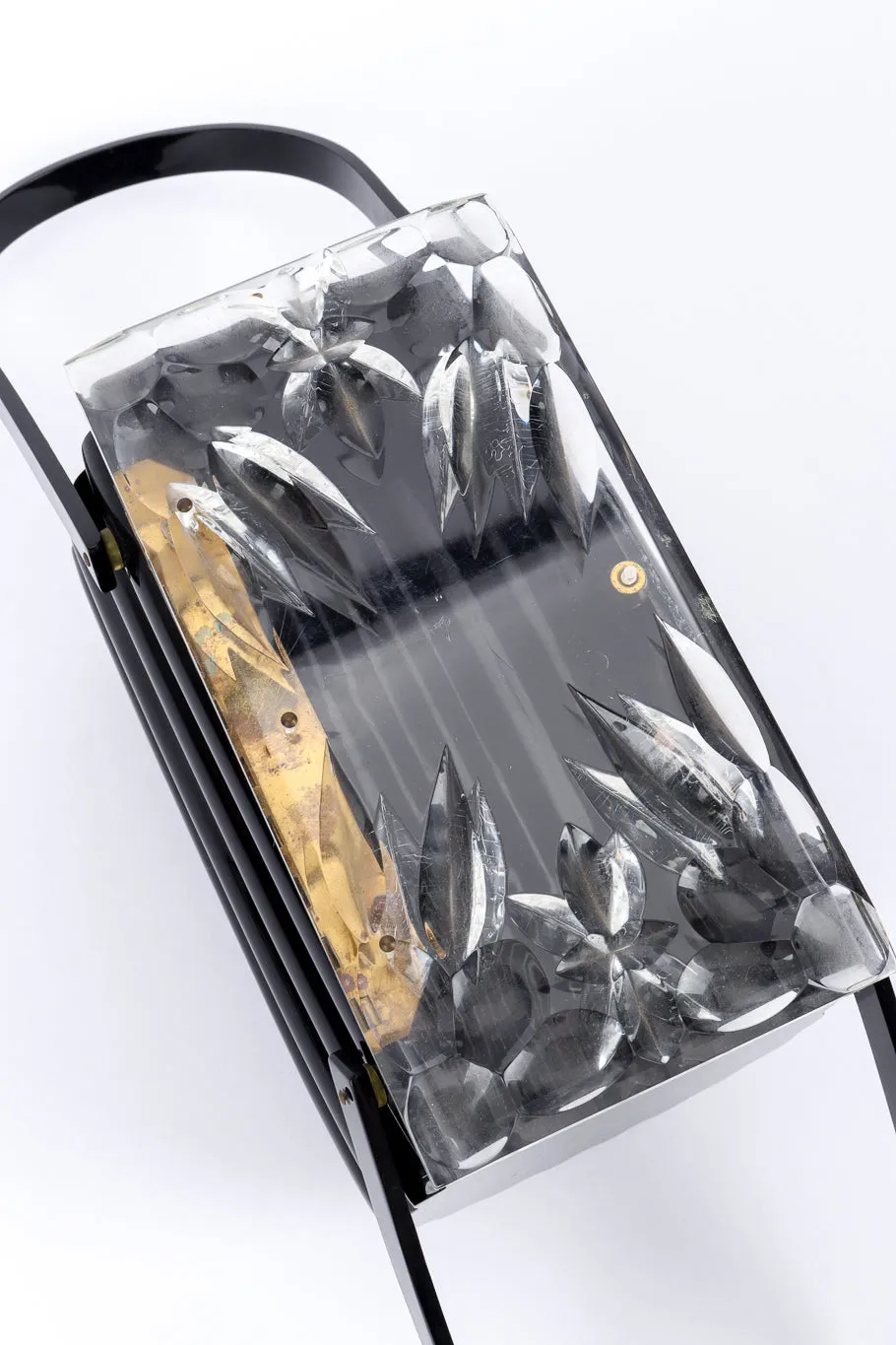 Ribbed Lucite Box Bag