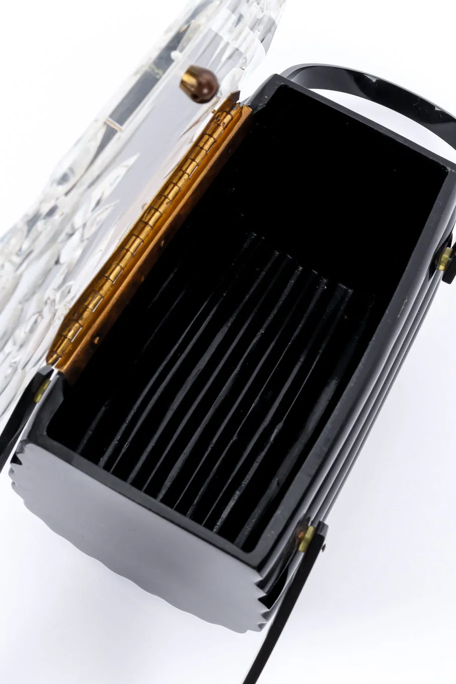 Ribbed Lucite Box Bag