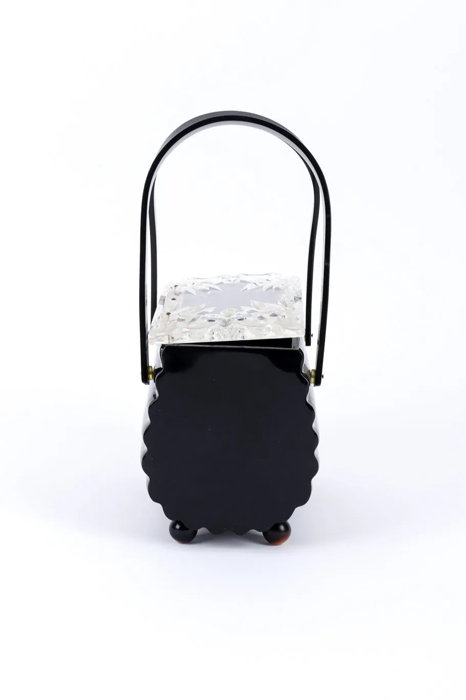 Ribbed Lucite Box Bag